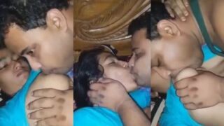Jija sucks his Sali?s soft boobs in Bangladeshi sex video